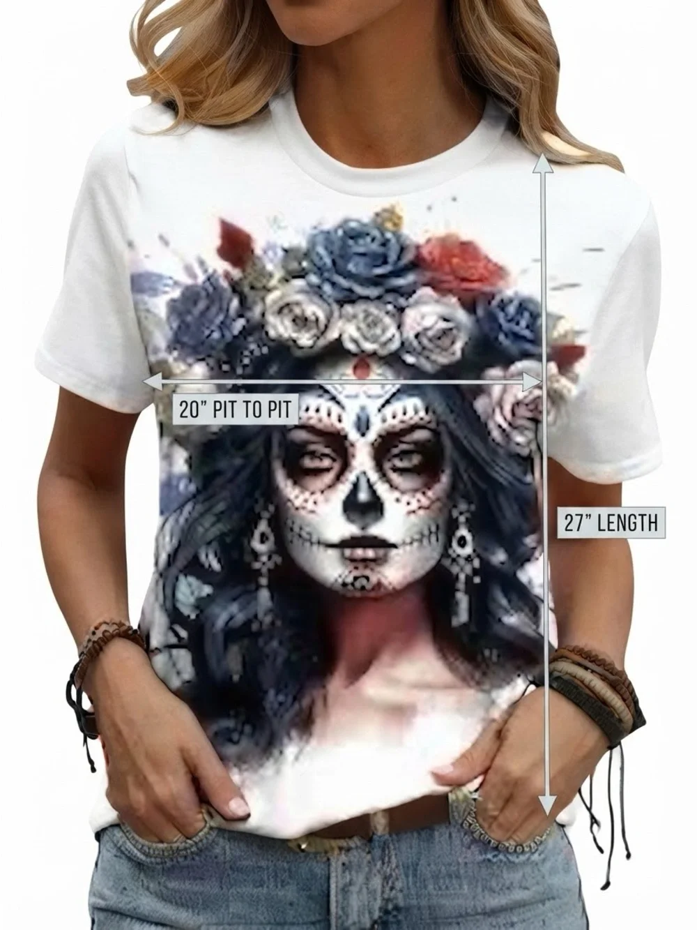 Sugar Skull Catrina graphic t-shirt